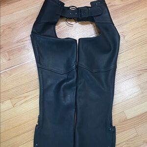 Women's Black Leather Chaps size L